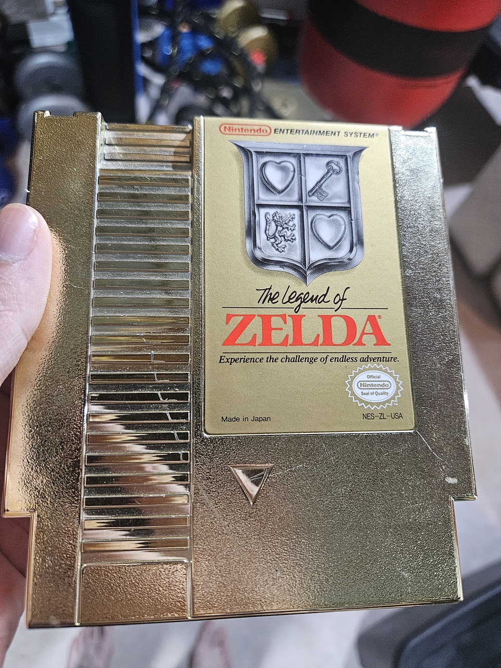 Nintendo Gold The Legend of Zelda NES Cartridge